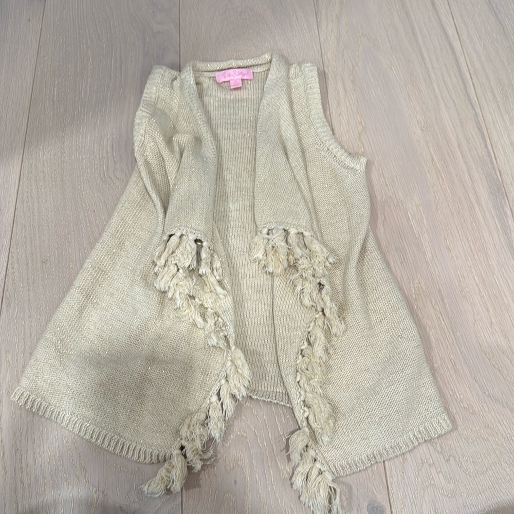 EUC Lilly Pulitzer girls vest cardigan S (4-5)